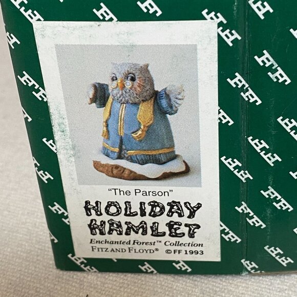 Floyd & Floyd Holiday Hamlet “The Parson” 1993 Owl Figurine In Original Box 1993 - Picture 11 of 11